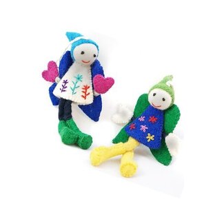 Nepal Colourful Felt Fairy Ornament Nepal Colourful Felt Fairy Ornament
