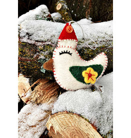 Nepal CLEARANCE Embellished Felt Bird Ornament, Nepal