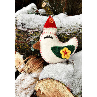 Nepal CLEARANCE Embellished Felt Bird Ornament
