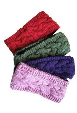 Nepal Fleece Lined Solid Cable Knit Wool Headband