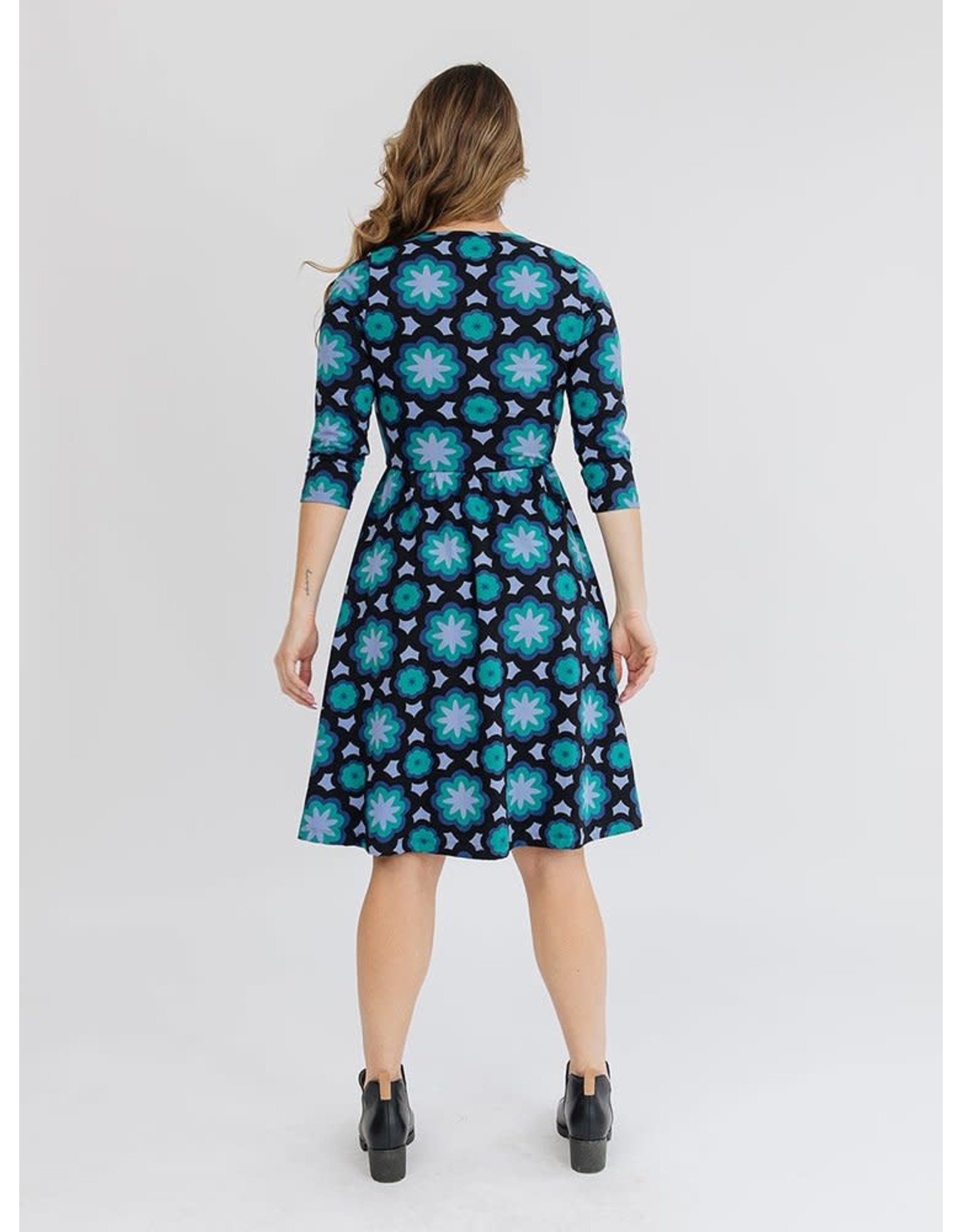 India Callie Wrap Dress in Mod Teal, India