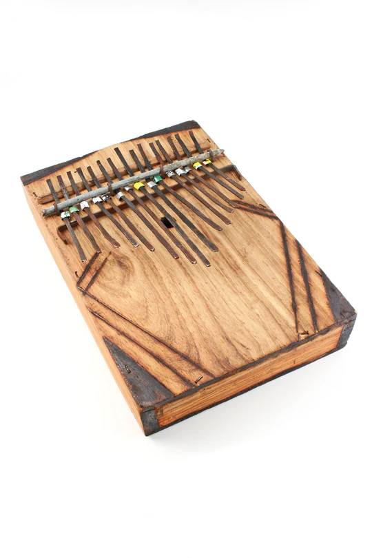 Large Wooden Kalimba Thumb Piano, Kenya Village Goods