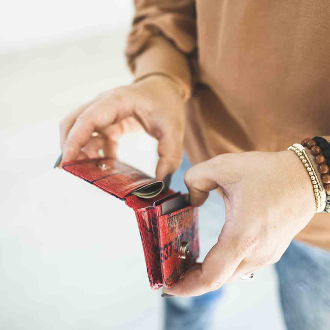 CLEARANCE Recycled Feed Bag Cardholder