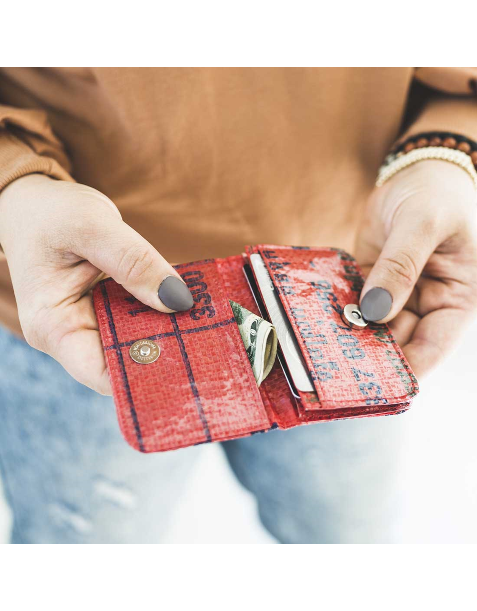 Cambodia Recycled Feed Bag Cardholder, Cambodia