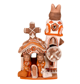 Peru CLEARANCE Ceramic Church Nativity, Peru