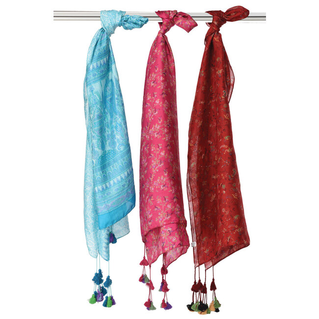 Upcycled Silk Sari Scarf
