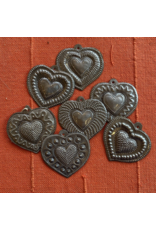 Haiti Milagros Cut Metal Heart Ornament, Haiti