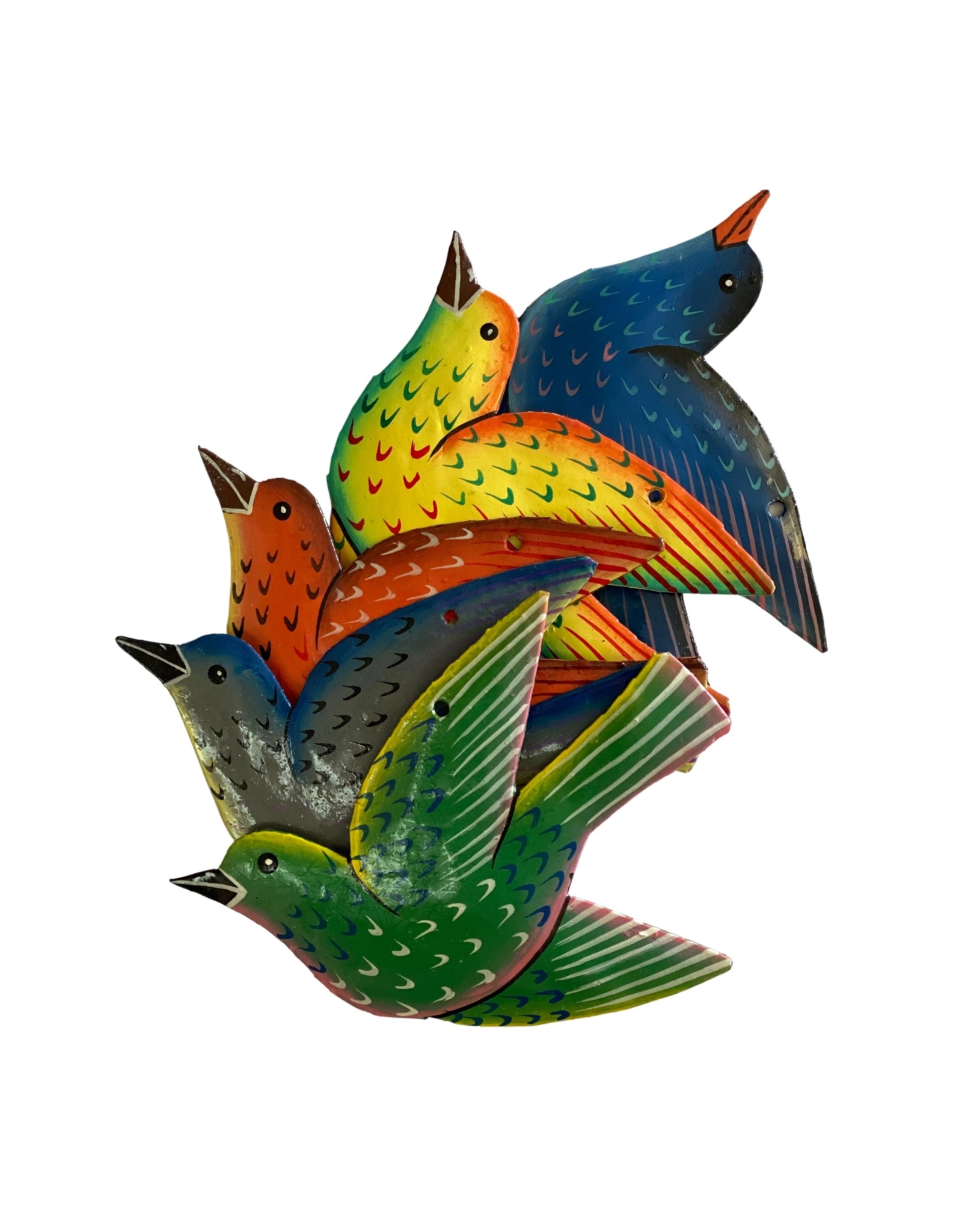 Haiti Painted Cut Metal Bird Ornament, Haiti
