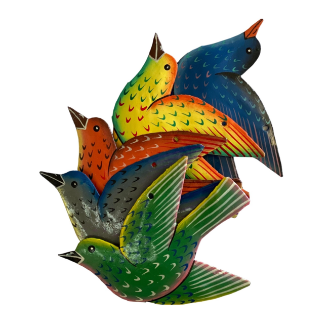 Painted Cut Metal Bird Ornament
