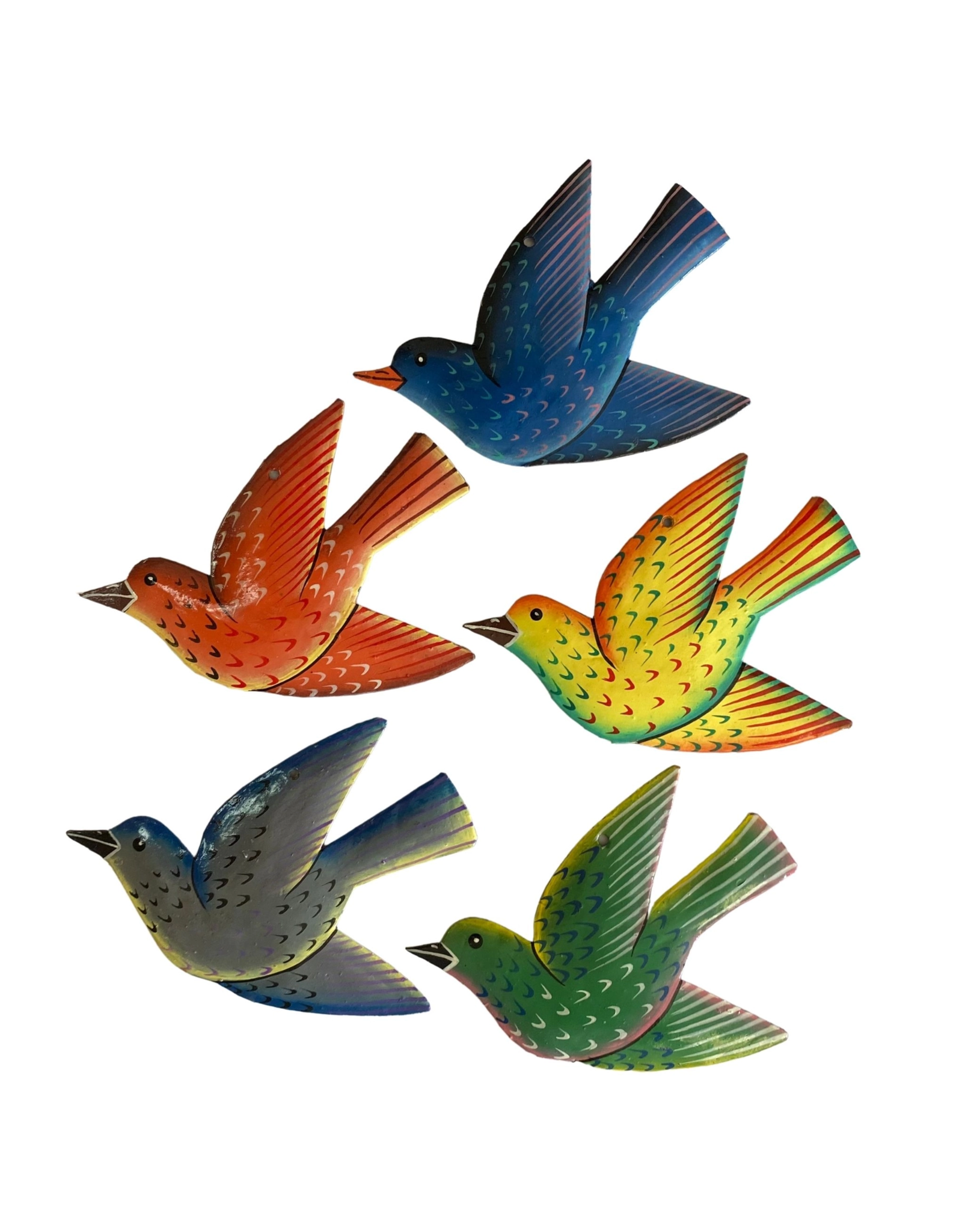 Haiti Painted Cut Metal Bird Ornament, Haiti