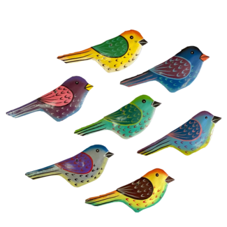 Haiti Painted Cut Metal Bird Ornament
