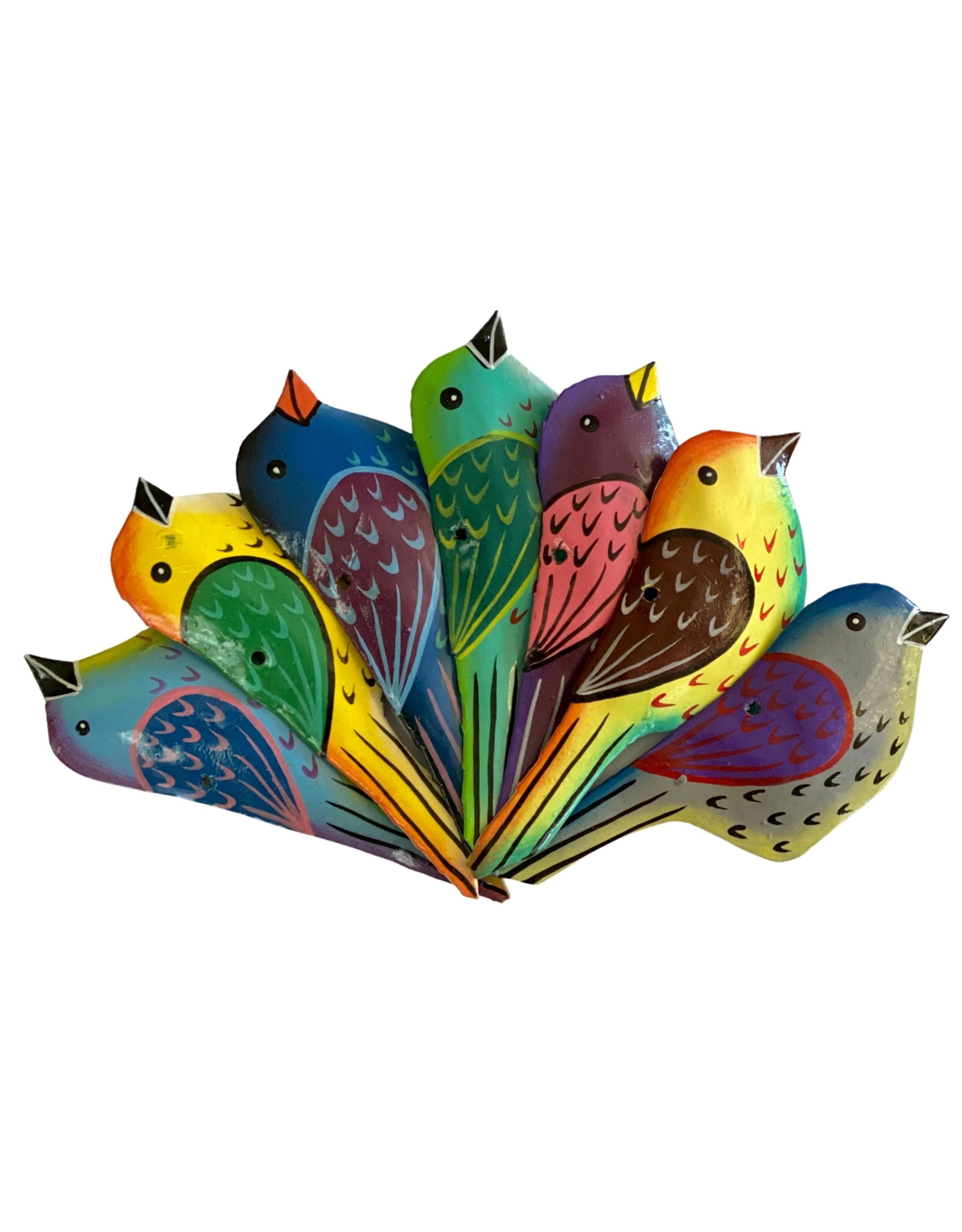 Haiti Painted Cut Metal Bird Ornament, Haiti