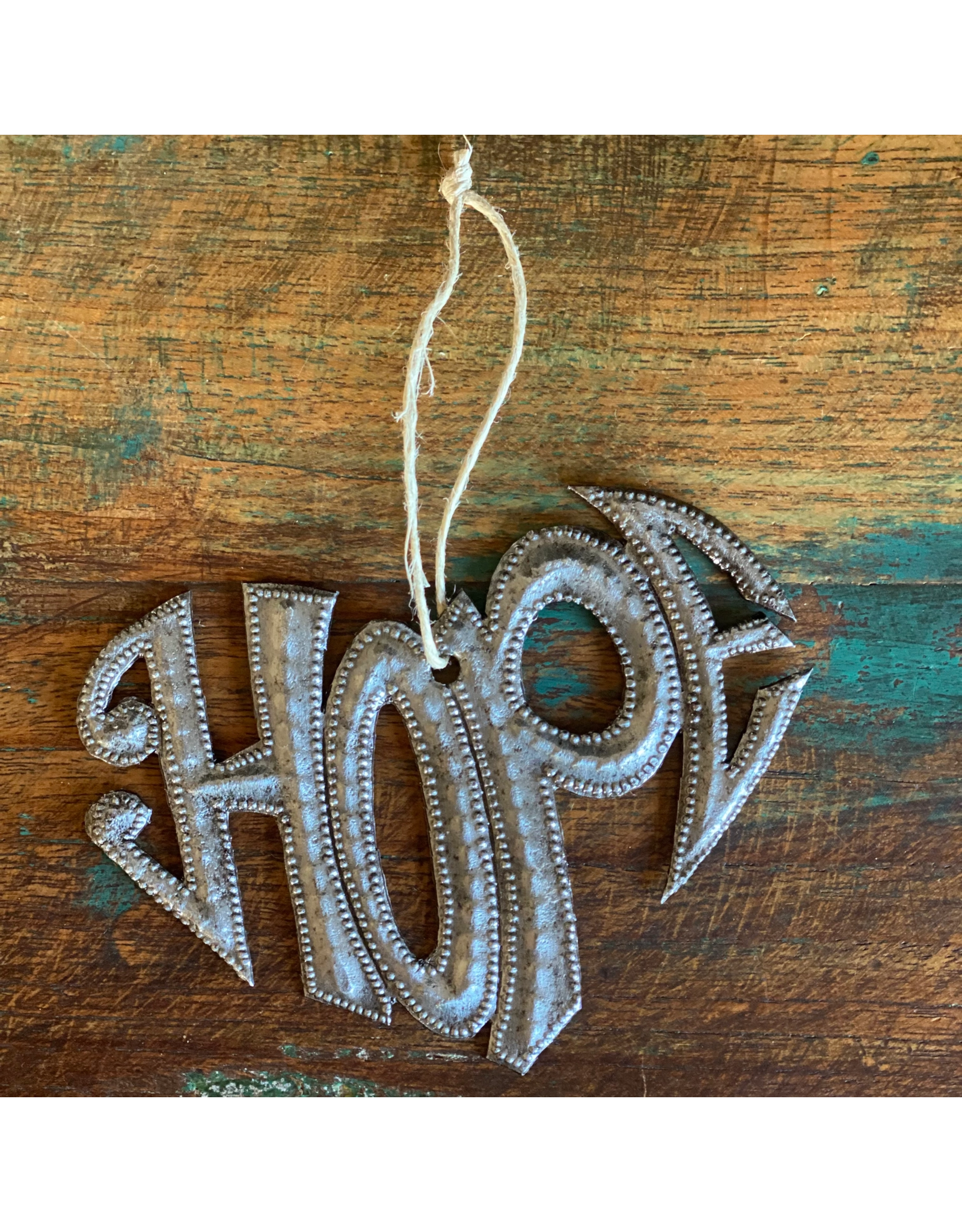 Haiti Cut Metal Hope Ornament, Haitii