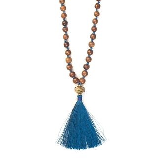 India Wooden Warrior Tassel Necklace India Wooden Warrior Tassel Necklace