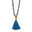 India Wooden Warrior Tassel Necklace