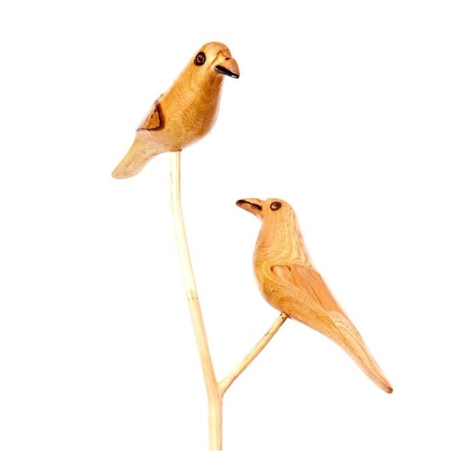 Neutral Bird Garden Stake