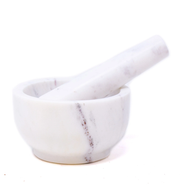 India White Marble Mortar and Pestle, India