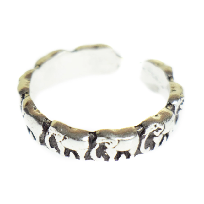 Adjustable Brass Elephant Ring