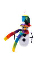 Nepal Technicolour Snowman Felt Ornament, Nepal