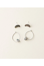 India Chandra Mini Moon Earrings Set, India