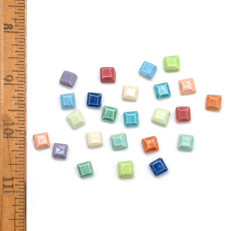 Guatemala CLEARANCE Tiny Square Ceramic Stud Earrings