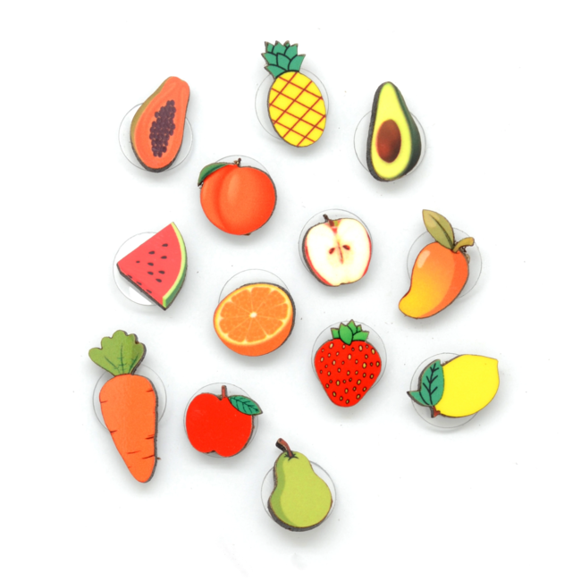 Tiny Fruit & Veggie Stud Earrings