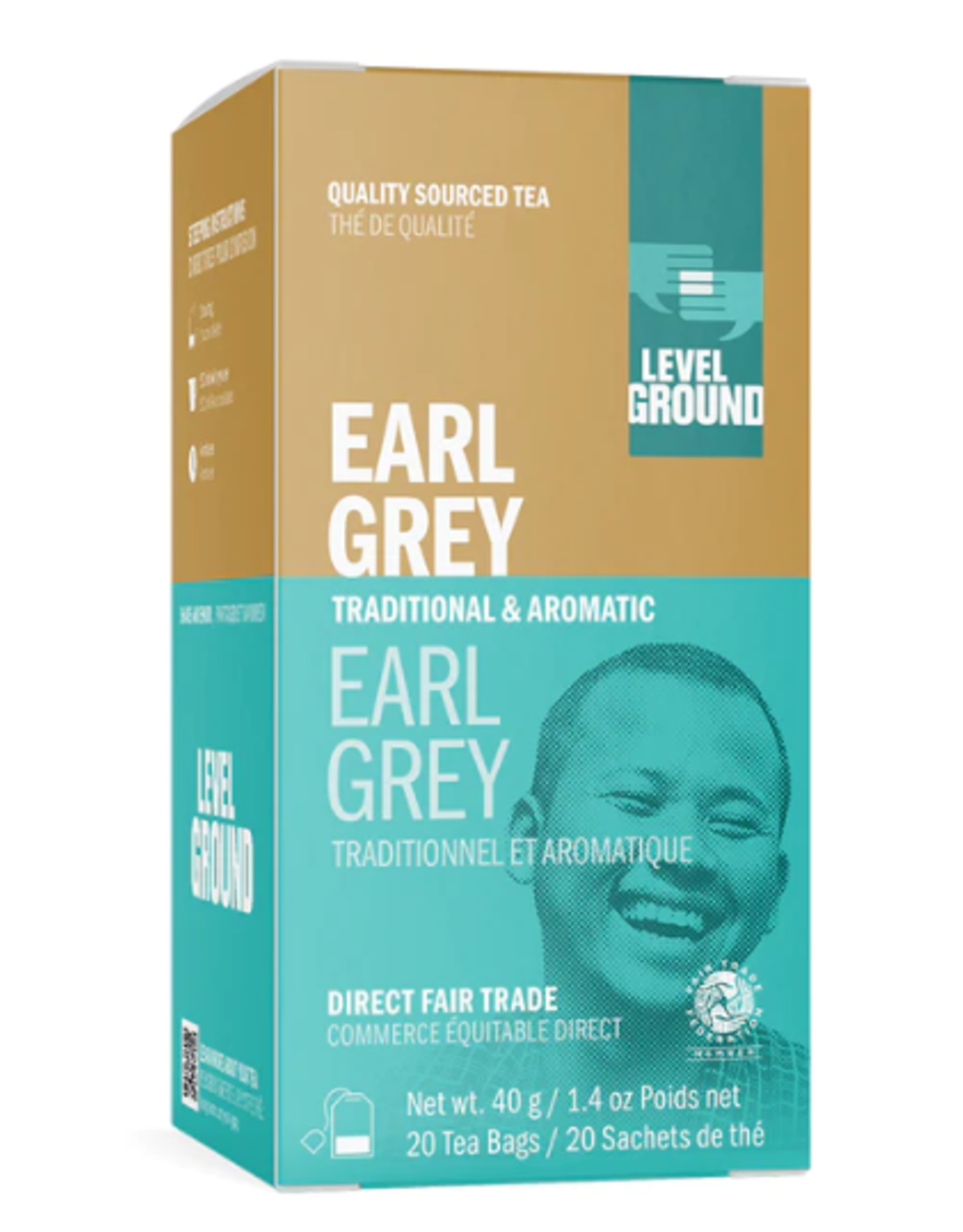 India Level Ground Bagged Earl Grey Tea, 40g
