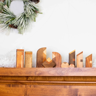 Guatemala Modern Wood Nativity - 10pcs
