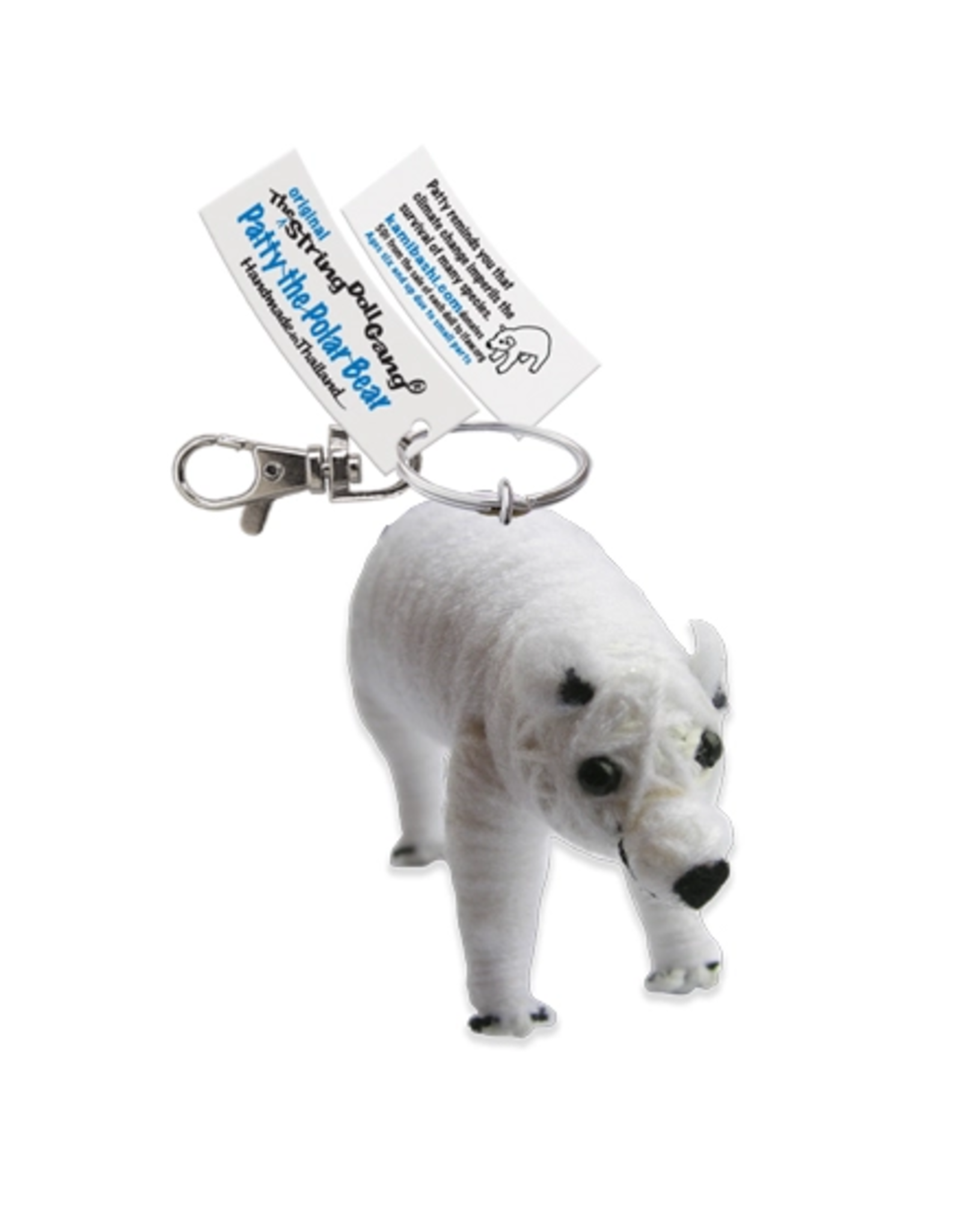 Thailand String Doll Keychain - Patty the Polar Bear, Thailand