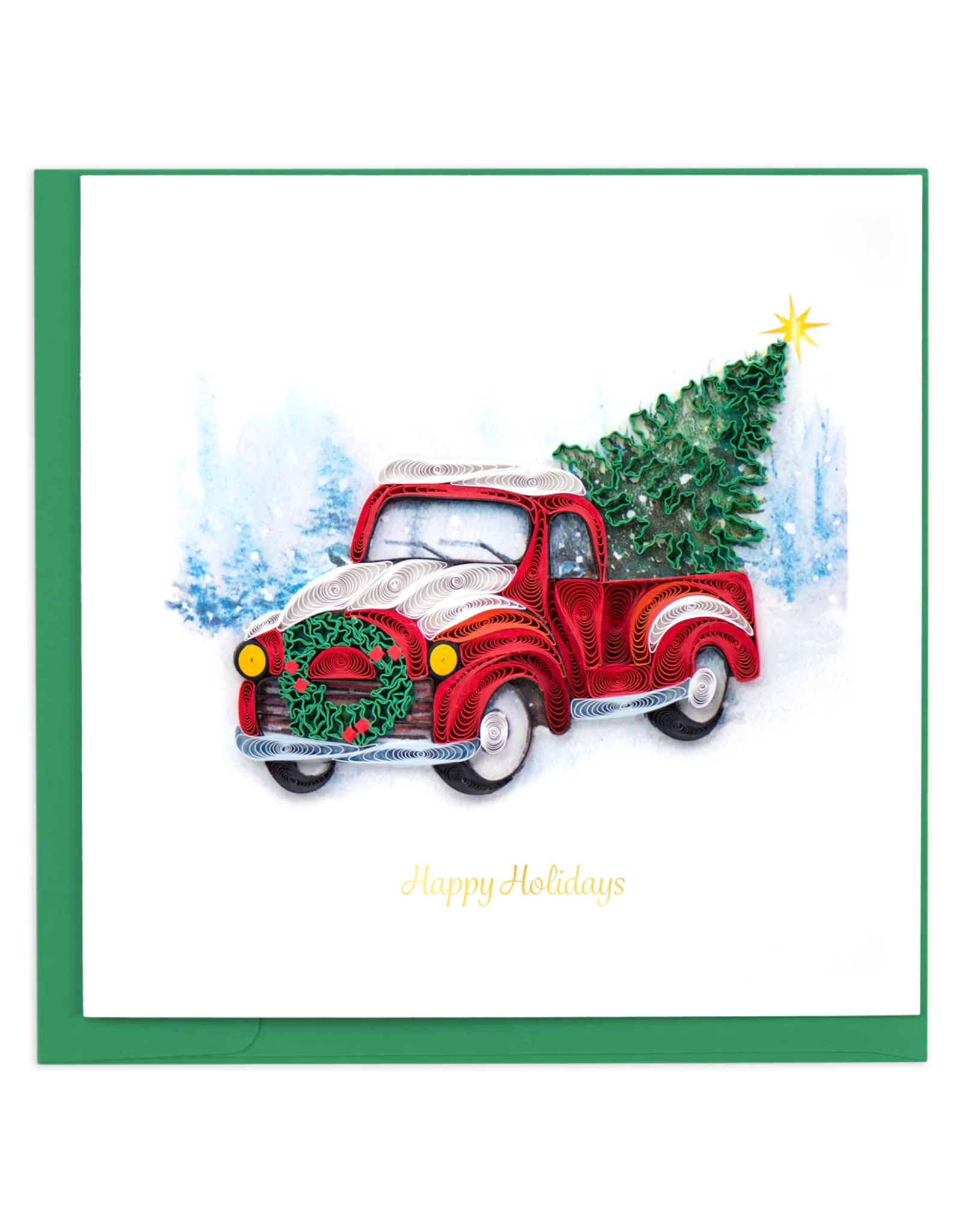 Vietnam Quilled Christmas Truck Card, Vietnam