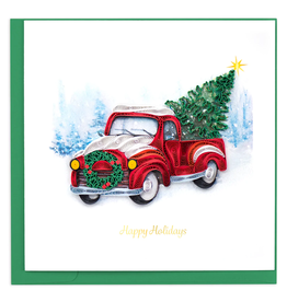 Vietnam Quilled Christmas Truck Card, Vietnam