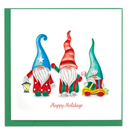 Vietnam Quilled Holiday Gnomes Card, Vietnam