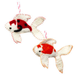 Nepal Felt Koi Fish Ornament, Nepal