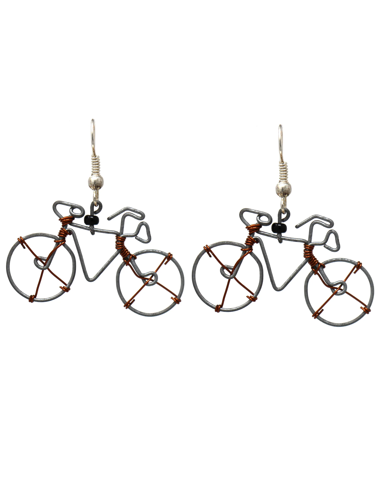 Kenya Recycled Wire Bicycle Earrings