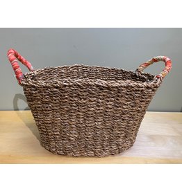 India Sari Handle Floor Basket - Small, India