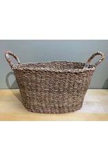 India Sari Handle Floor Basket - Medium, India