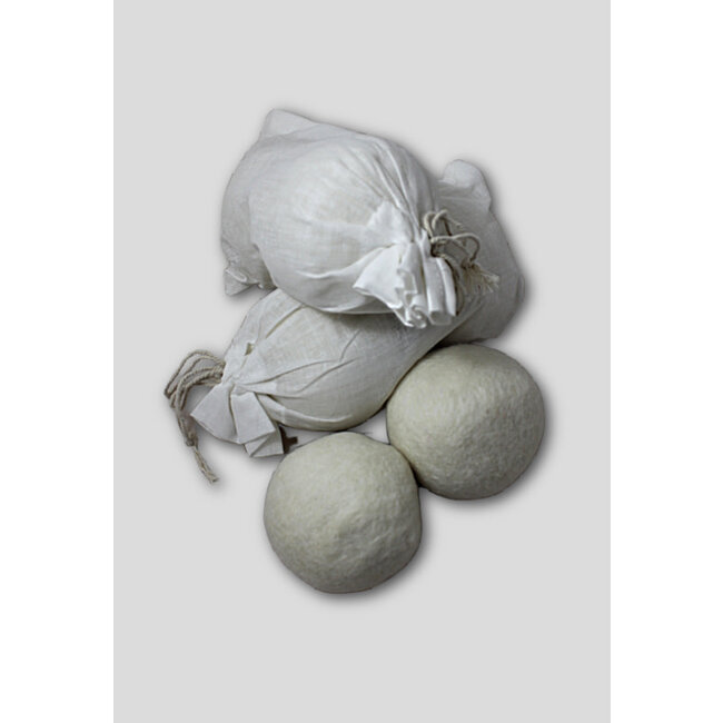 Wool Felt Dryer Balls (set of 2 in plain cotton bag)