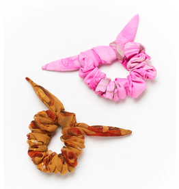 India Set of 2 Scrunchies w/ Bows, India