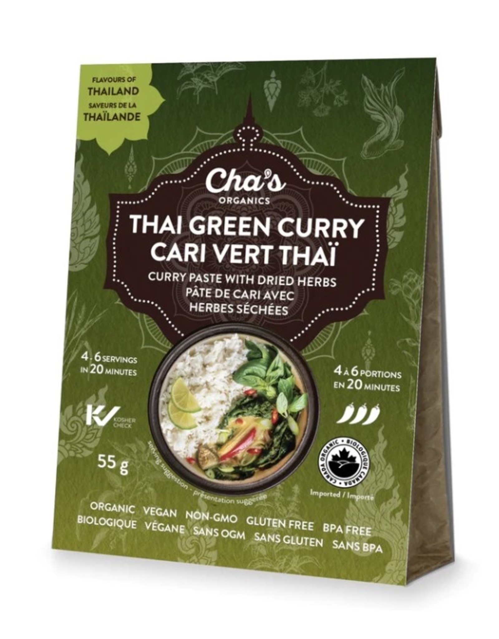 Sri Lanka Cha's Organics Thai Green Curry 55g