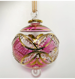 Egypt Blown Glass Ornament - Pink Carousel, Egypt