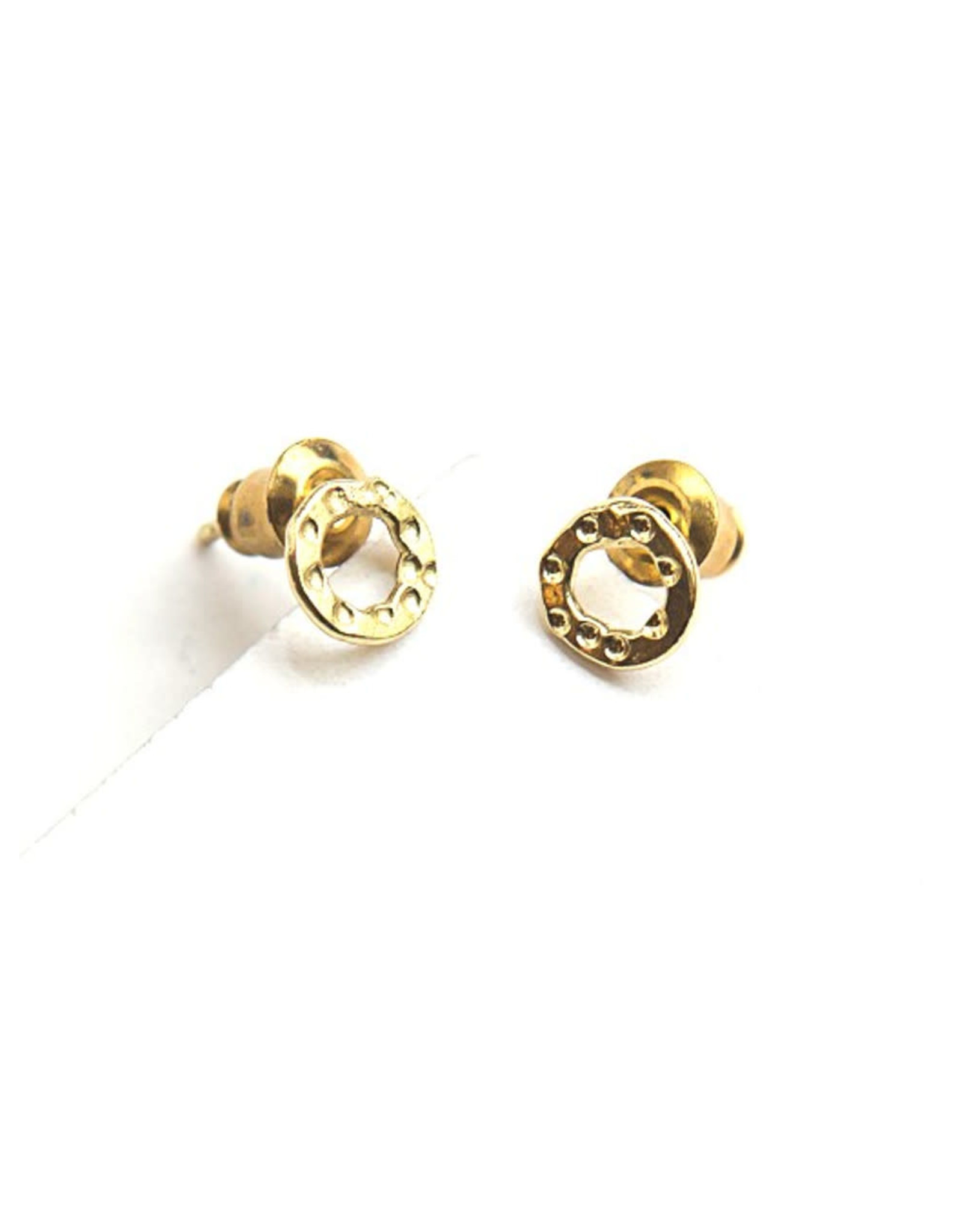 India Simple Circle Stud Earrings - Brass, India