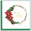Vietnam Quilled Card - Holiday Poinsettia Wreath