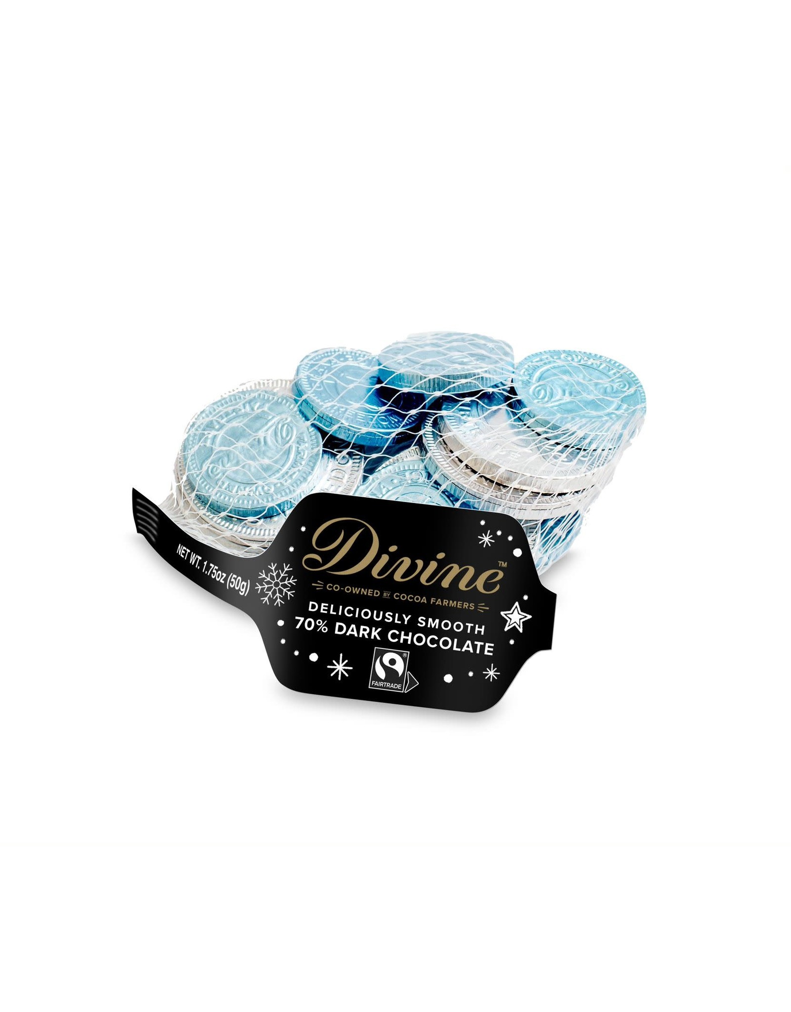 Ghana Divine 70% Dark Chocolate Coins 50g