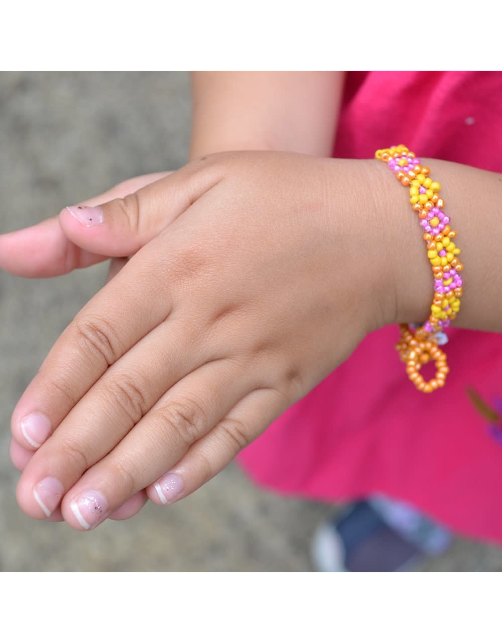 Guatemala Kids' Beaded Flower Bracelet, Guatemala