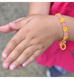 Guatemala Kids' Beaded Flower Bracelet, Guatemala