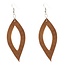 Oval Leather Earrings