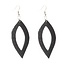 Oval Leather Earrings