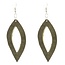 Oval Leather Earrings