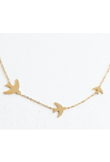 China Sparrow Necklace - Gold, China