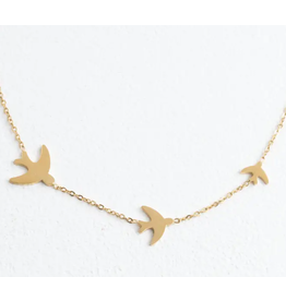 China Sparrow Necklace (Gold), China